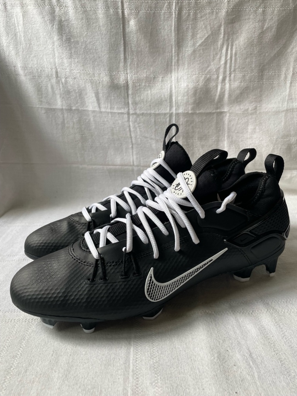 Nike Huarache 9 Elite Low LAX Lacrosse Cleats Black White Men Size 10 FD0089-002